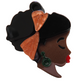 African lady's face brooch