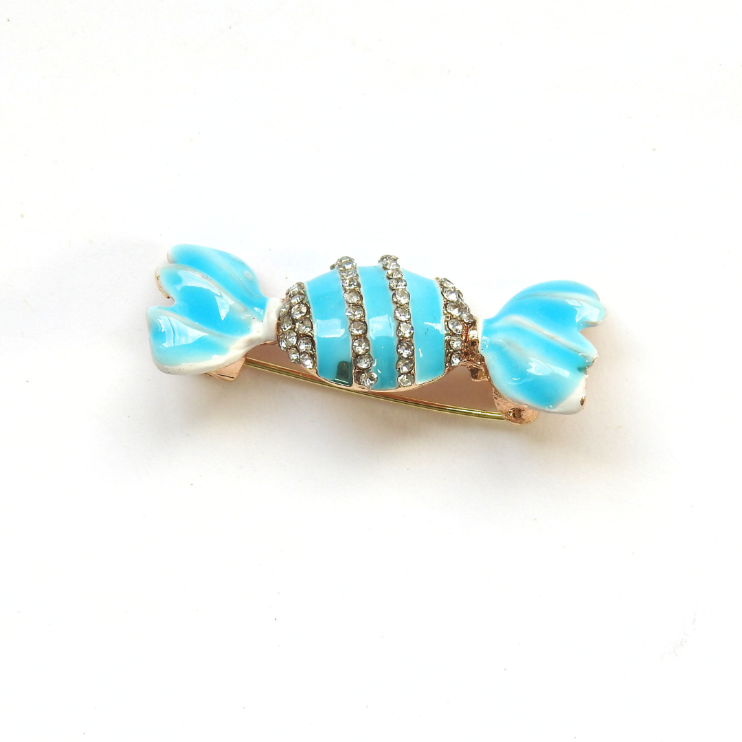 Blue Candy-Inspired Tiny Brooch Pin