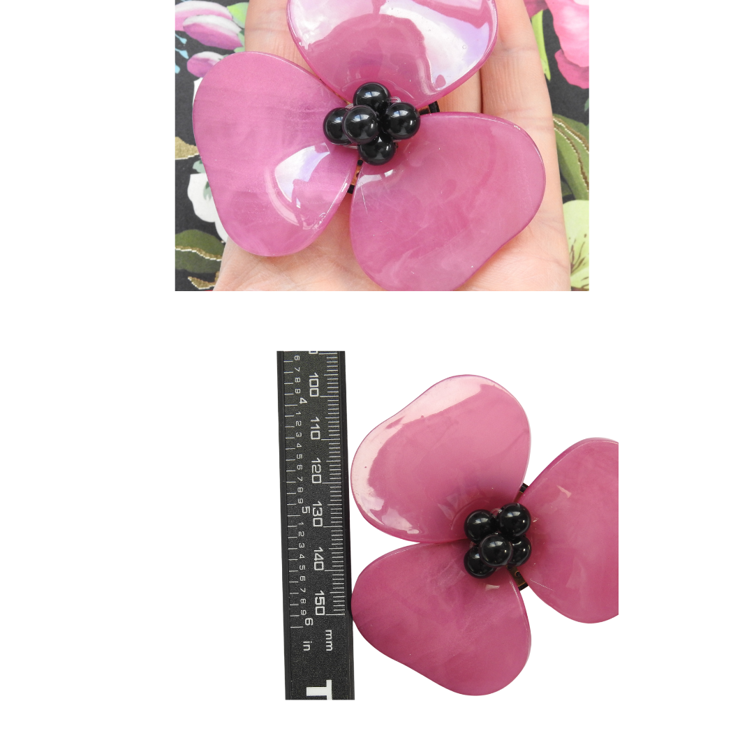 Purple Flower Brooch Pin