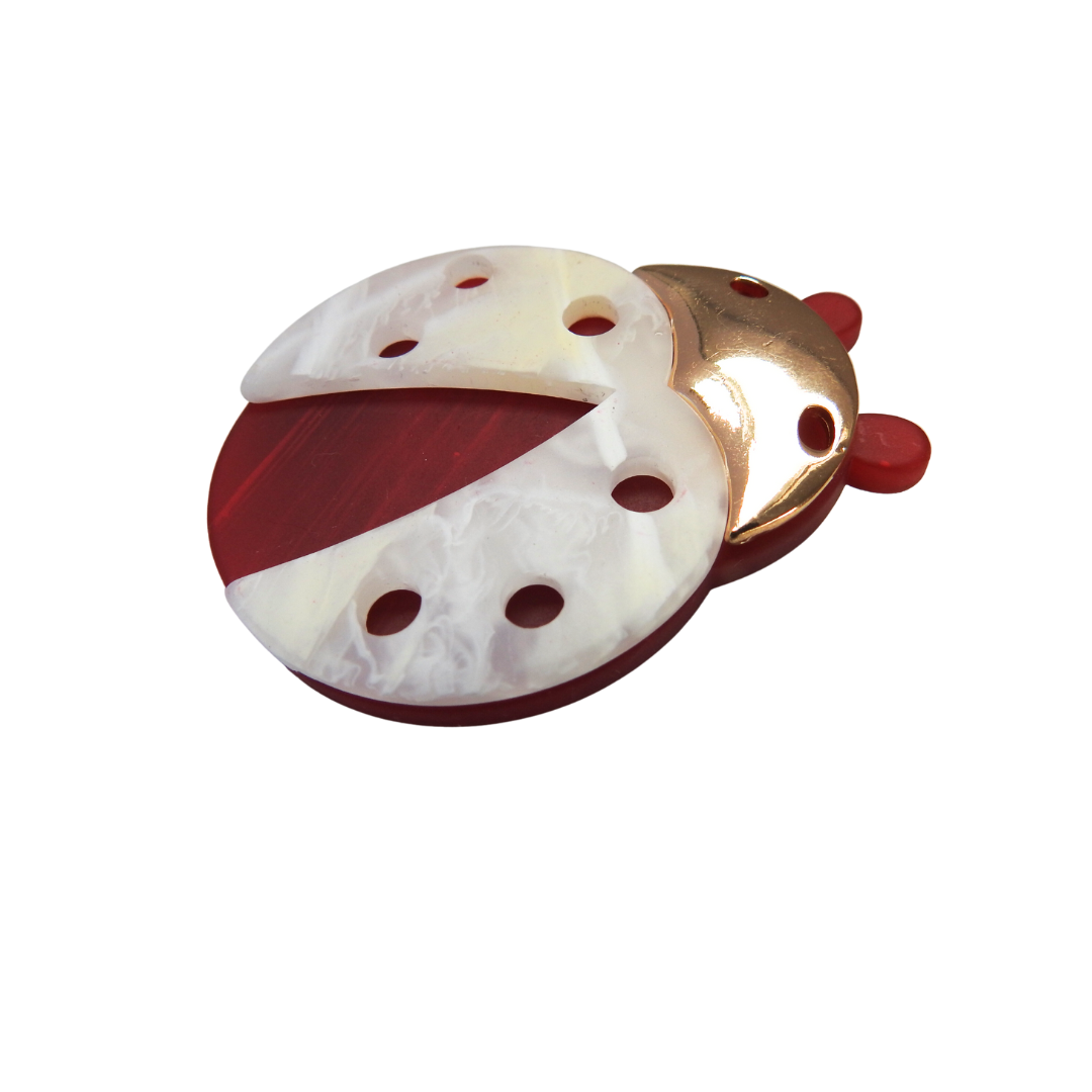 Oversized ladybug brooch