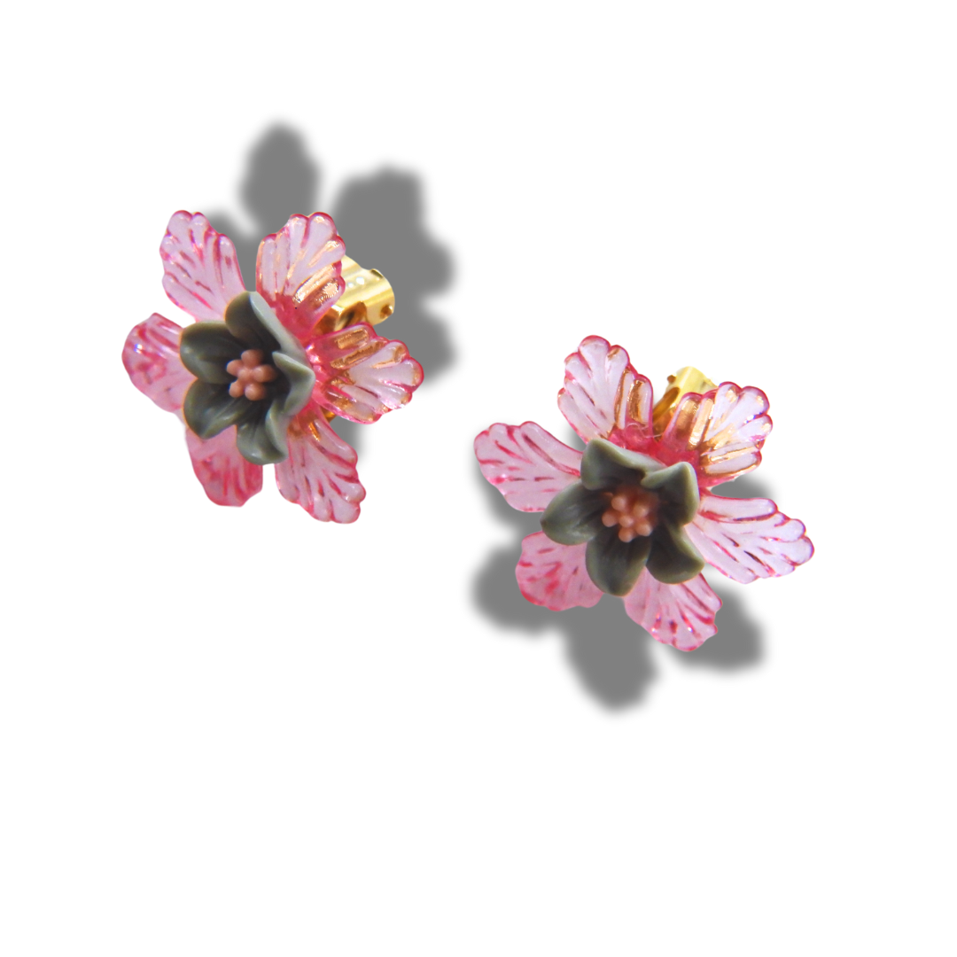 Pink Clip on Earrings for Women