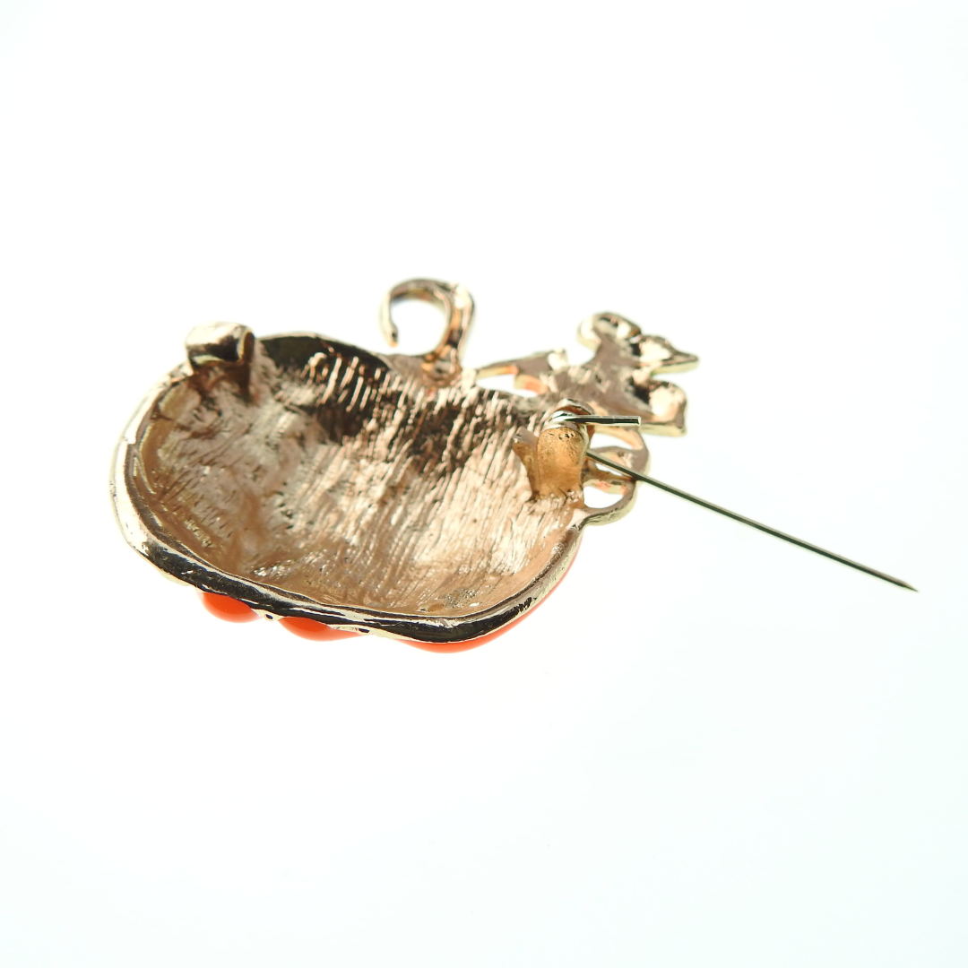 Pumpkin brooch pin