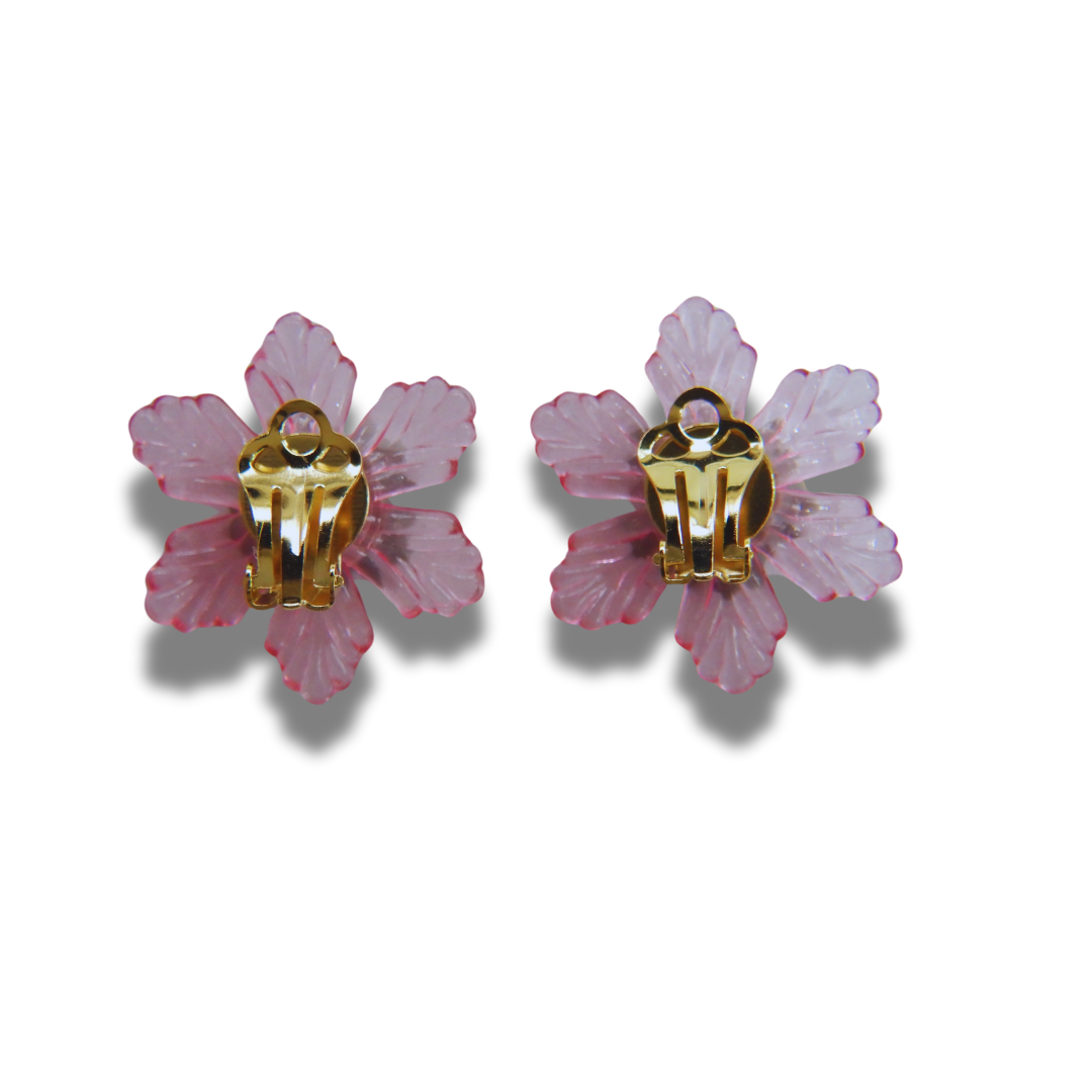 Pink Clip on Earrings for Women