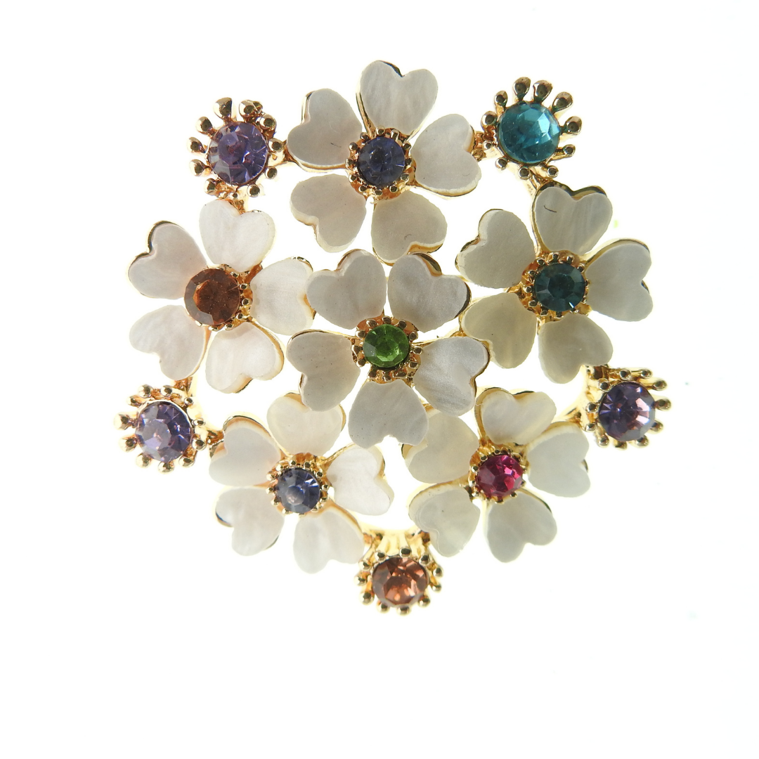 Hydrangea jewelry brooch