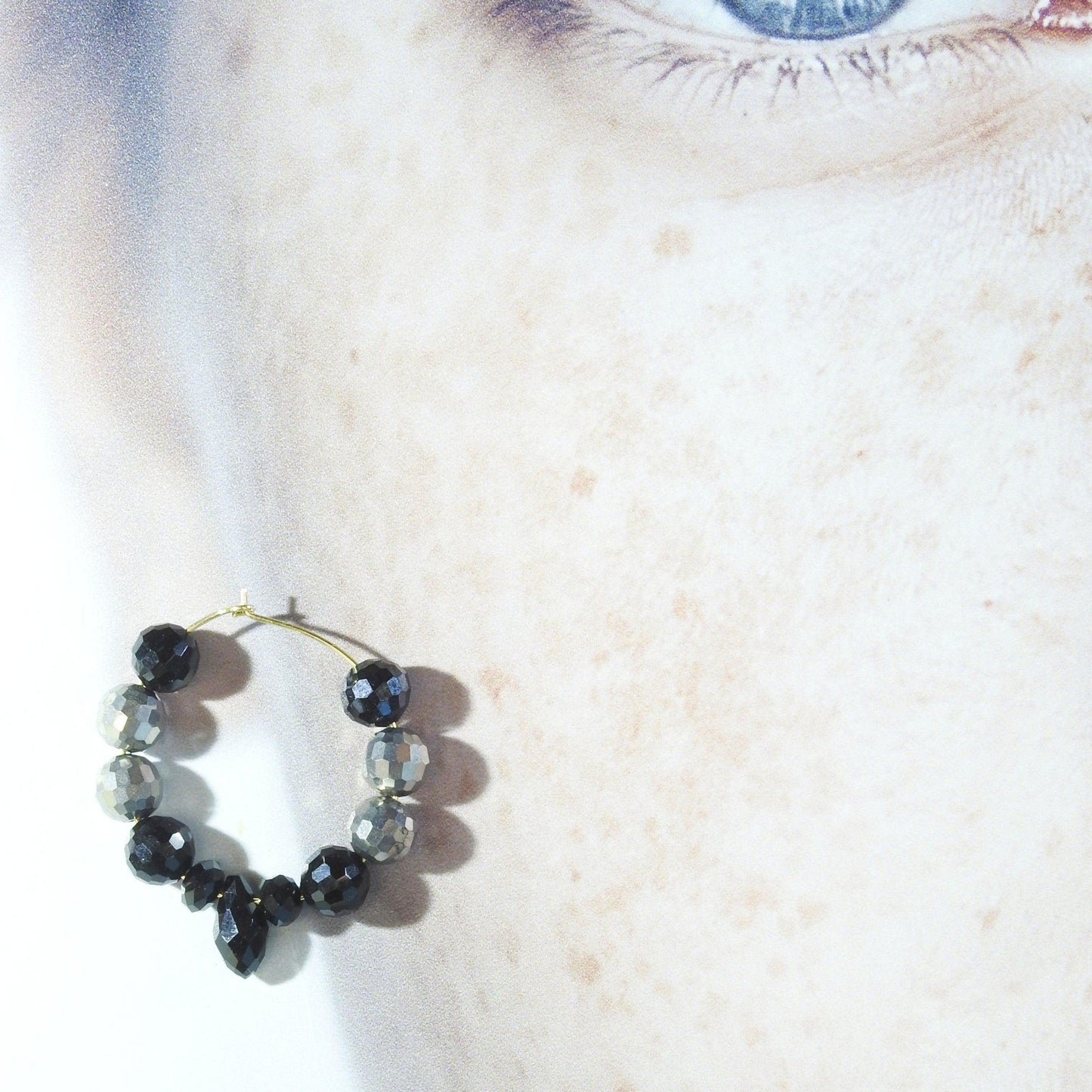 hoop earrings with beads