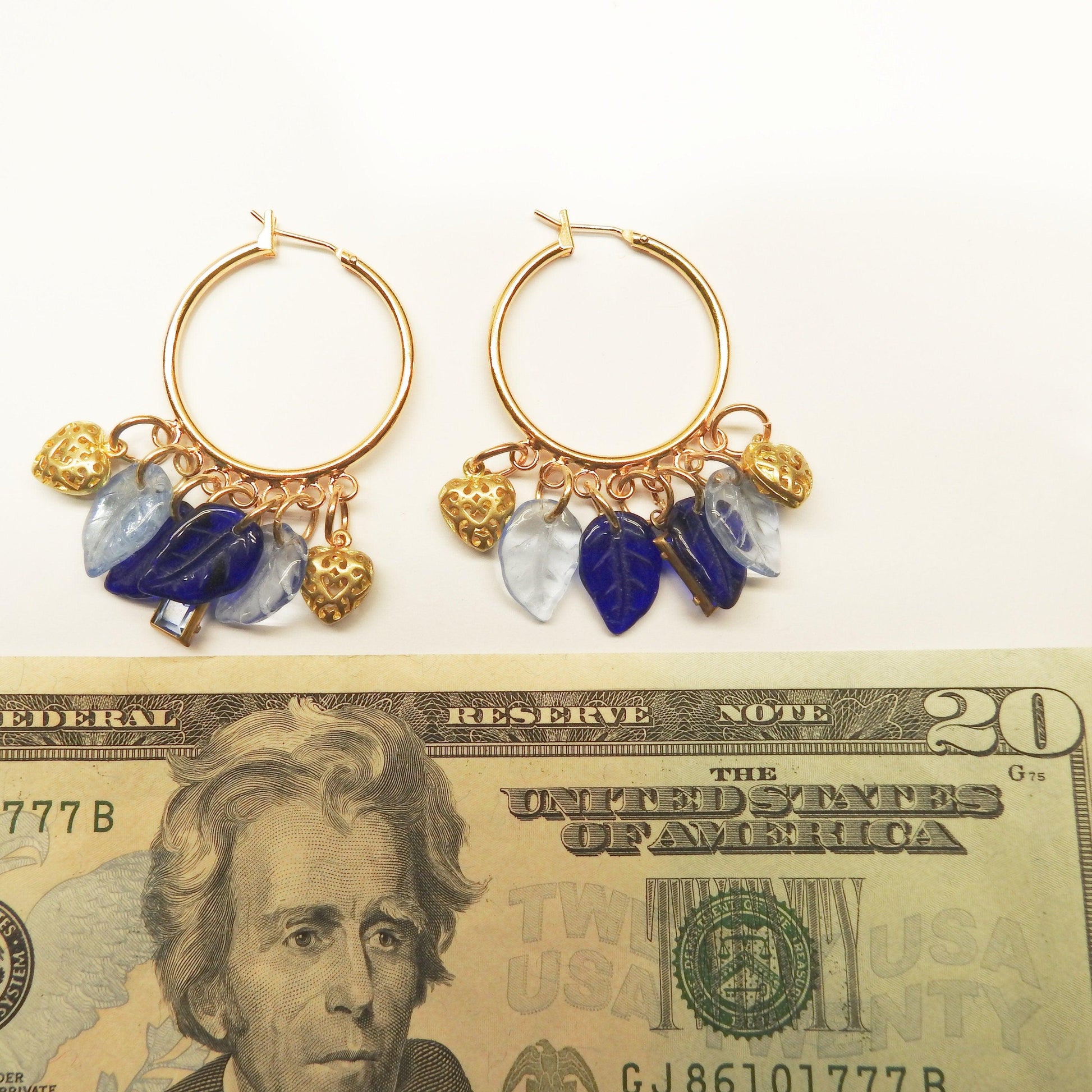 charm hoop earrings