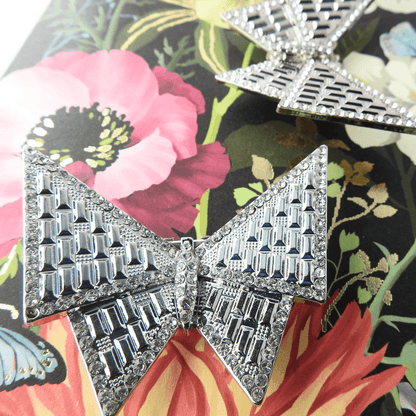 crystal butterfly shoe clips
