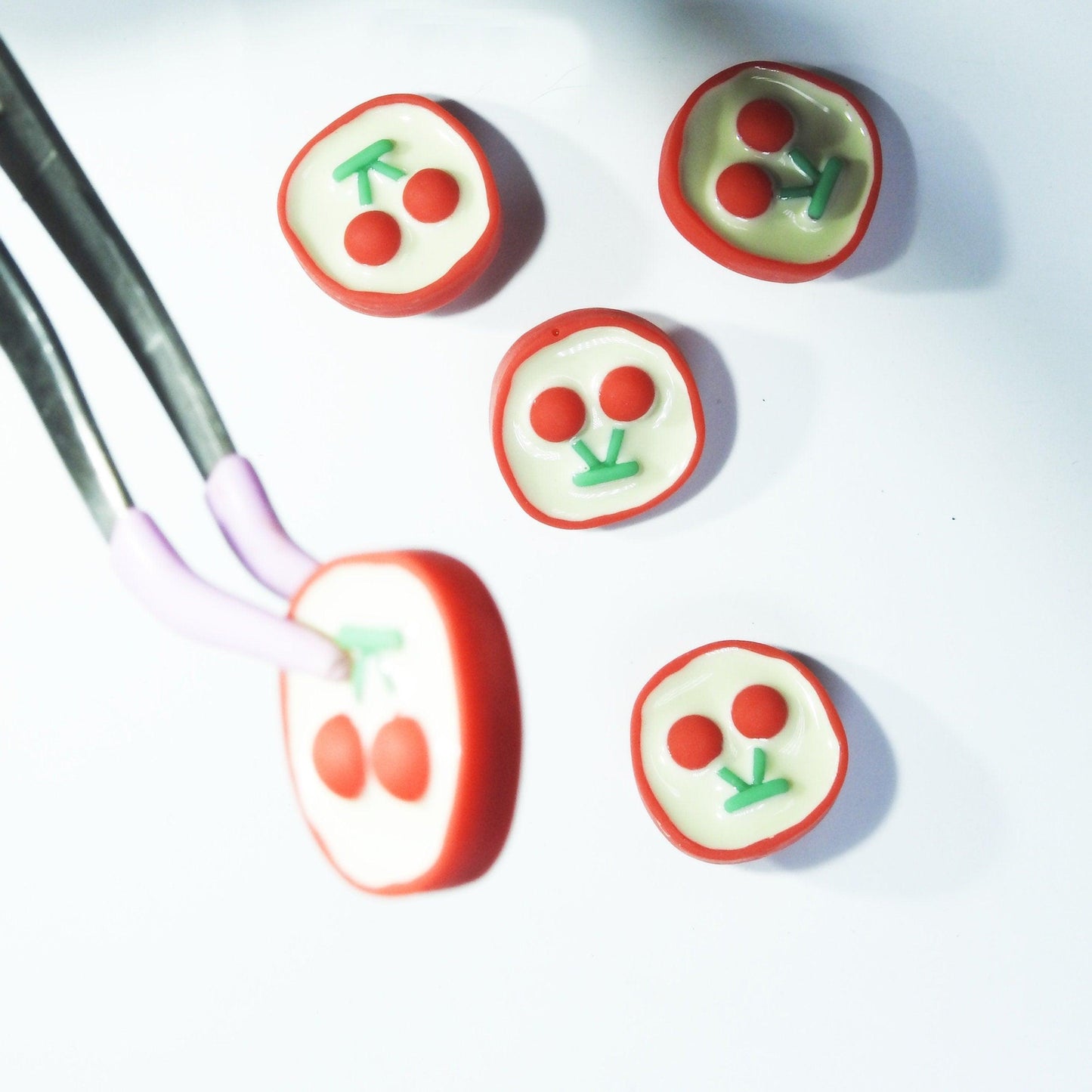 fruit buttons sewing