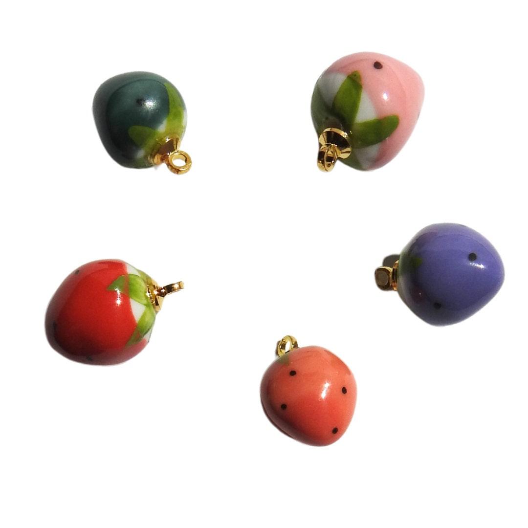 strawberry charms for bracelets