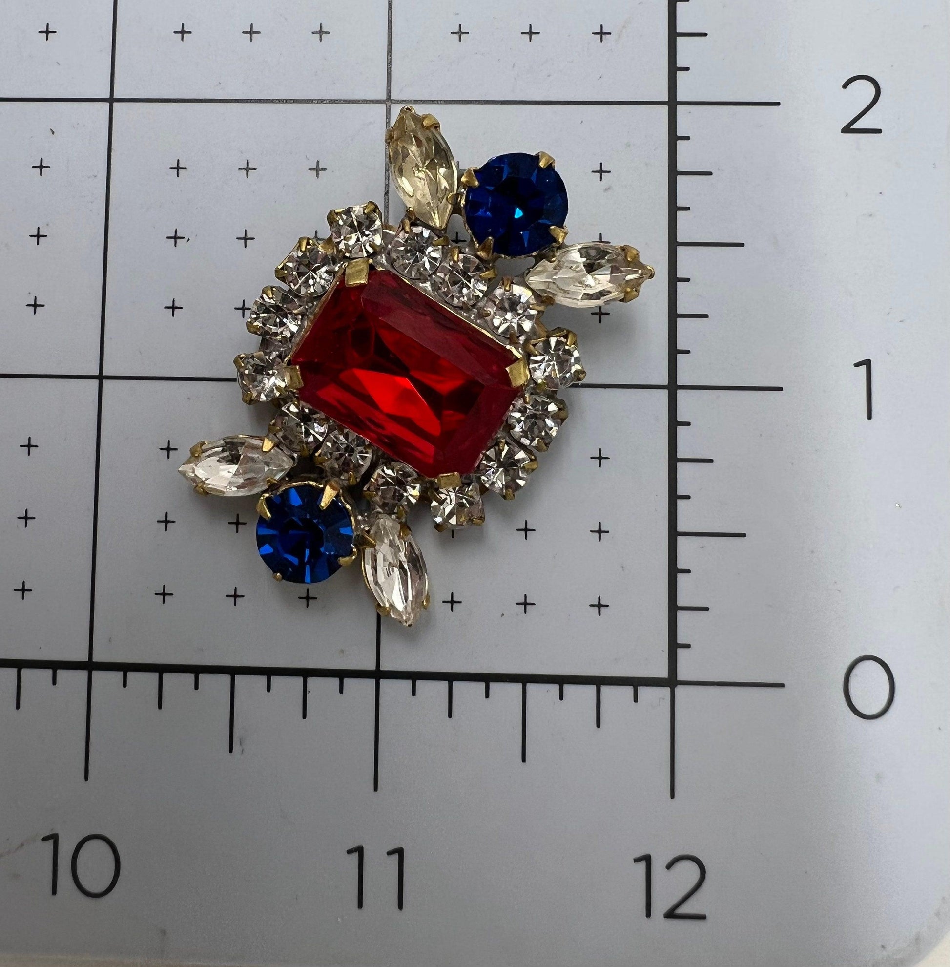 Large fancy Crystal button embellishment with Czech glass for sewing on an elegant cardigan, cocktail dress, or decorations for home