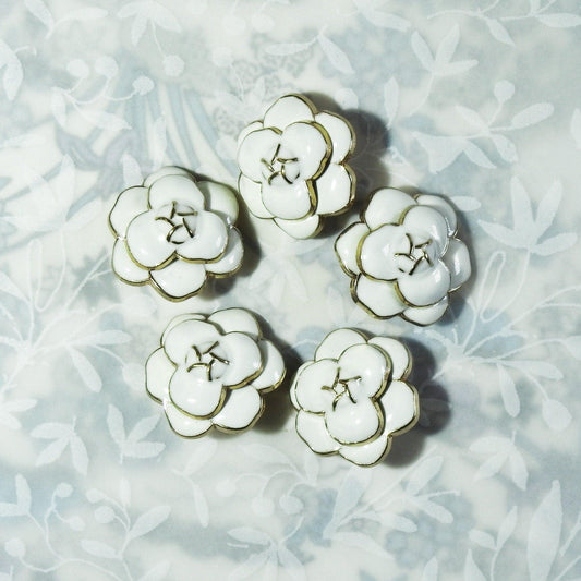 Fancy camelia flower buttons