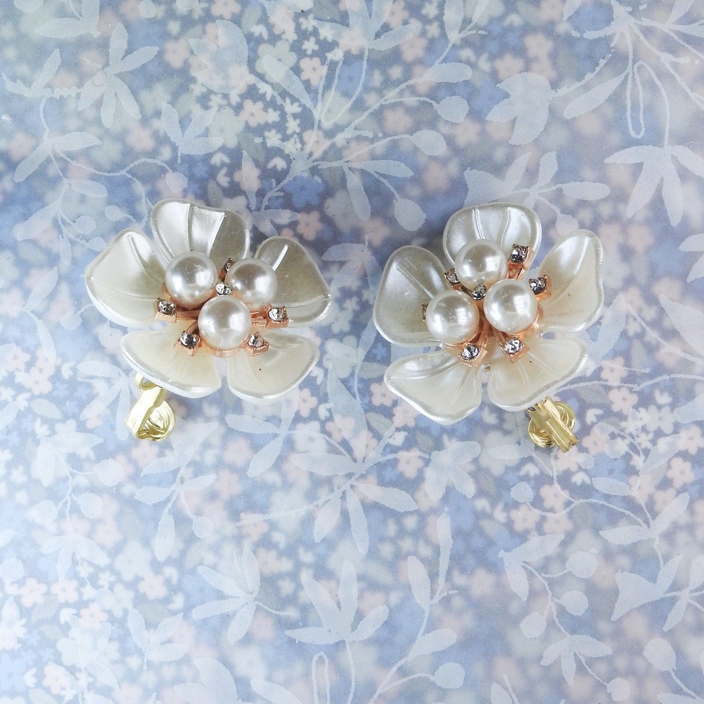 bride clip on earrings