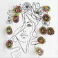 Fancy big rhinestone buttons
