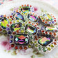 Fancy big rhinestone buttons