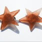 Vintage Brown Star Clip-On Earrings