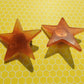 Vintage Brown Star Clip-On Earrings