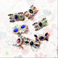 Bow-shaped Czech glass buttons