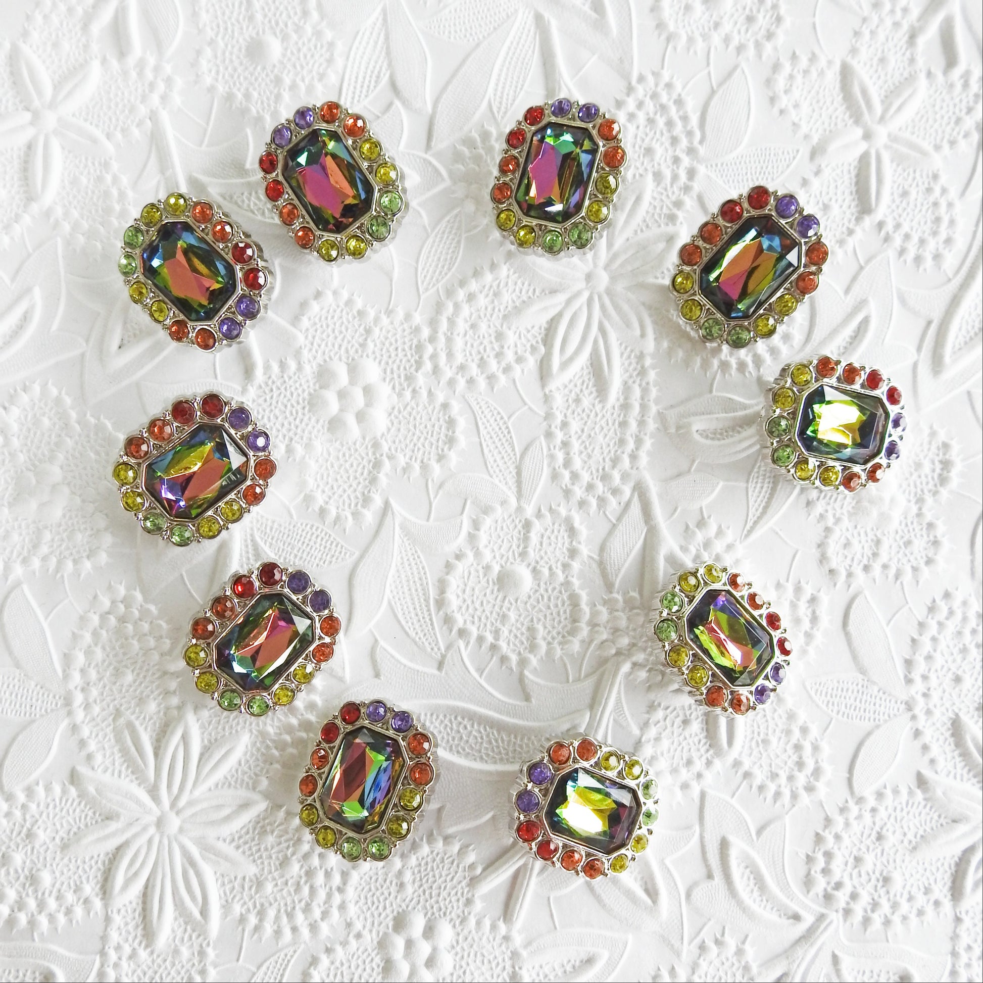 Fancy big rhinestone buttons