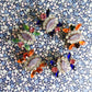 Purple Czech Rhinestone Buttons