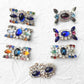 Bow-shaped Czech glass buttons