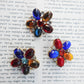 Set of 3 colorful Jewelled Buttons