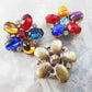 Set of 3 colorful Jewelled Buttons