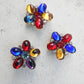 Set of 3 colorful Jewelled Buttons