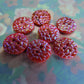 Red Vintage Glass Buttons