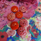 Red Vintage Glass Buttons