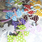 Colorful lot of 30 fun wood buttons, shaped like Scottish Terriers - For scrapbooking, sewing, and DIY projects - Sewing gift for pet lovers