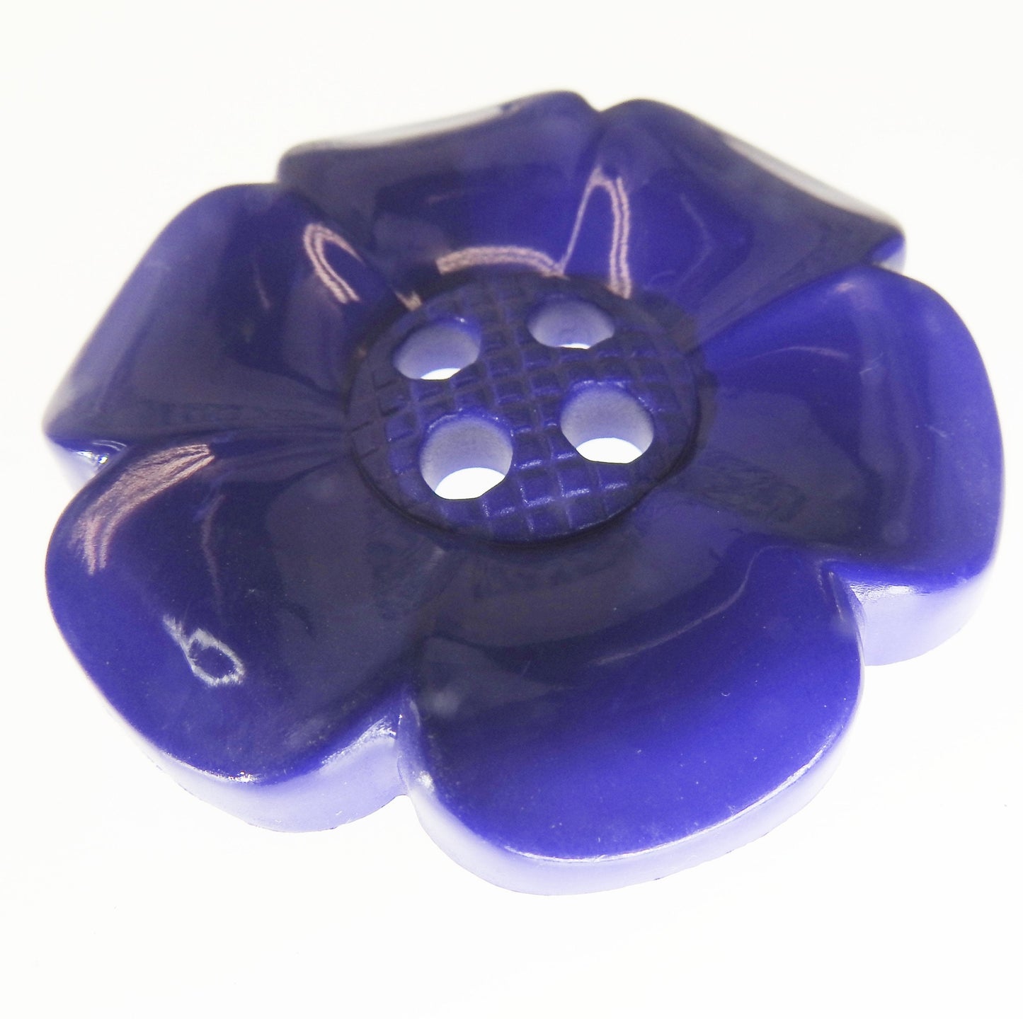 Oversized purple flower button