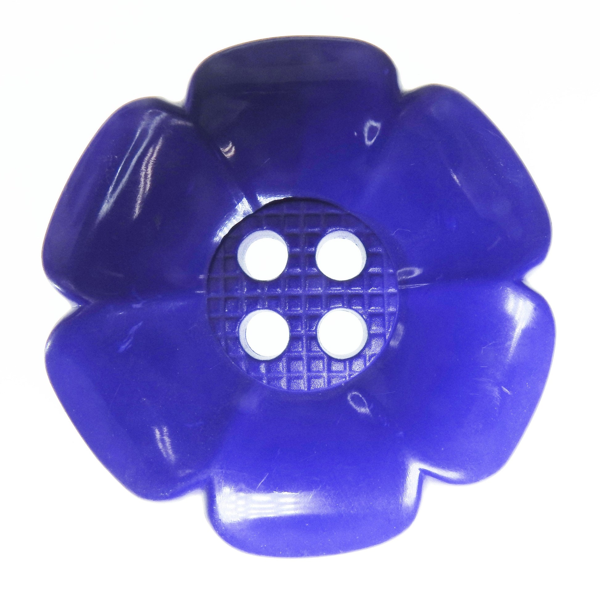 Oversized purple flower button