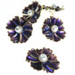 Large Purple Flower Snap Buttons