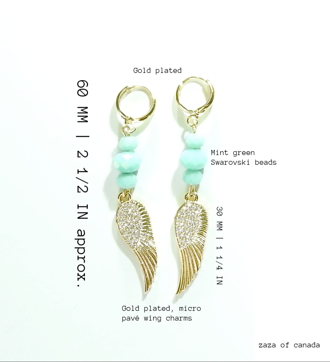 Angel wing earrings