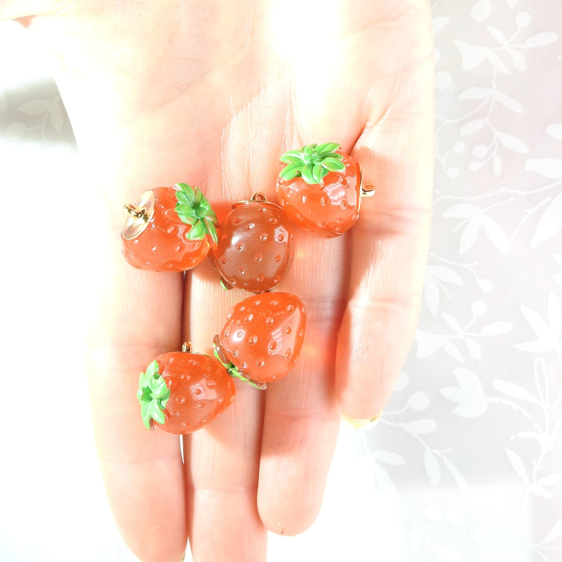 Strawberry buttons with shank back