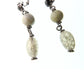 Long gemstone bead earrings