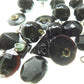 Vintage glass buttons black