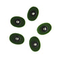 Dark green cameo buttons with white rose detail