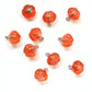 Orange Mini Pumpkins Glass beads for Decoration. Creative gift ideas for jewelry makers. Cute Charms for Craft Enthusiasts. Set of 10, 10 mm