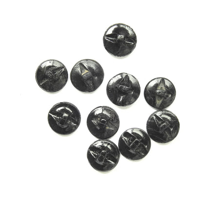 Antique Glass Buttons Collection - Set of 10