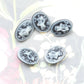 Black Butterfly Cameo Buttons for Sewing, Oval Relief Design - Set of 5, 15 mm, One Hole - Decorative Buttons for Clothing