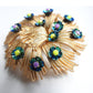 Extra Large blue flower brooch