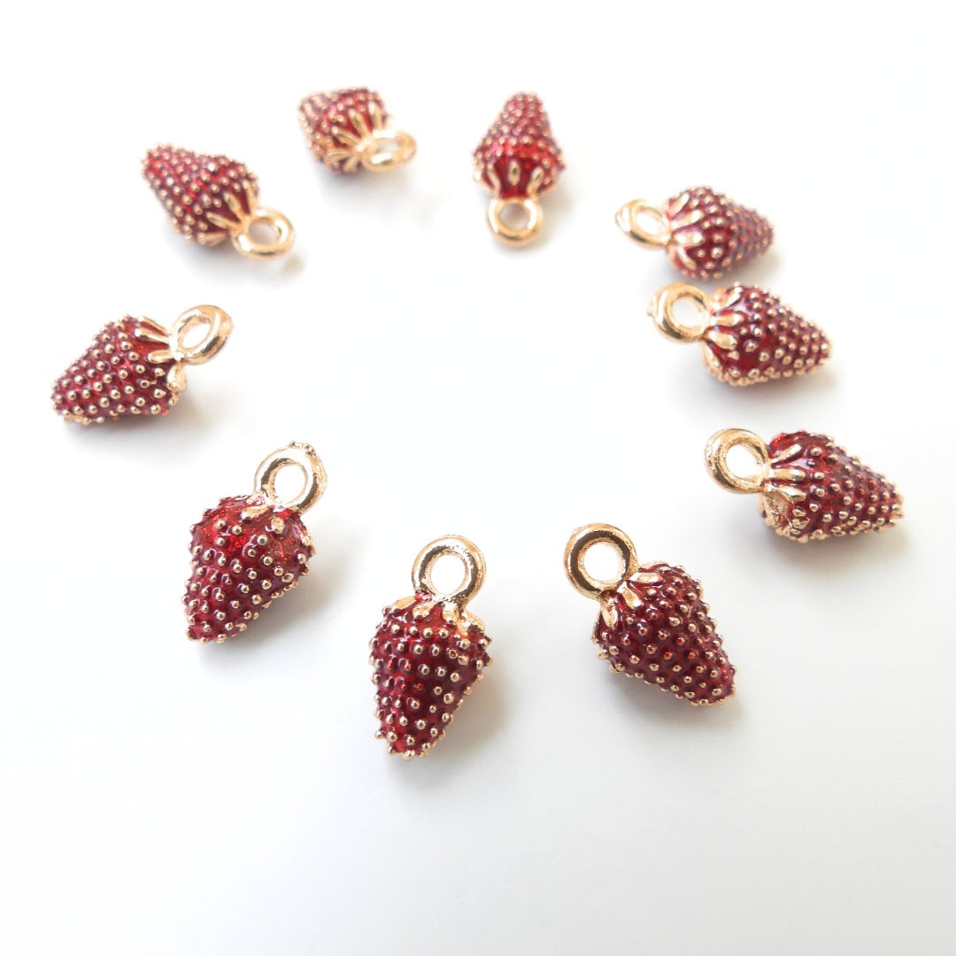 Strawberry pendant charms