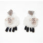 Cute Sheep Earrings Clip on | Long Playful non-pierced earring pair | White and Black, lightweight, non pierced dangle earrings