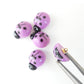 Ladybug buttons for crafts for adults - Fun purple Sewing buttons with a shank - Set of 5, 20 mm - For DIY creation, button jewelry and more