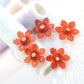 Red Purple Flower Shaped Buttons