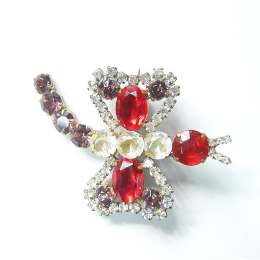Dragonfly Czech Glass Brooch