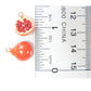 Pomegranate charms for fruit earrings and necklace jewelry
