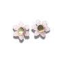 Pink Clip on Earrings for Women, flower-shaped - Floral jewelry for non-pierced ears. Gift for Mother's Day, birthdays, or just because