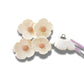 Beige Brown Flower Button Collection, Set of 5 with Shank for Sewing - Fall Winter Wedding Bouquets and Clothing Decoration